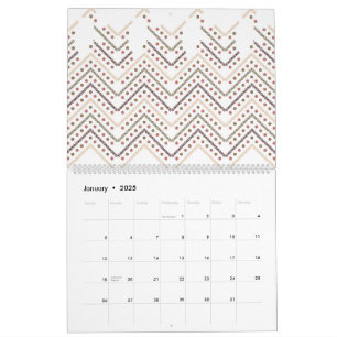 Calendrier un arrière - plan blanc aux points brun et rouge