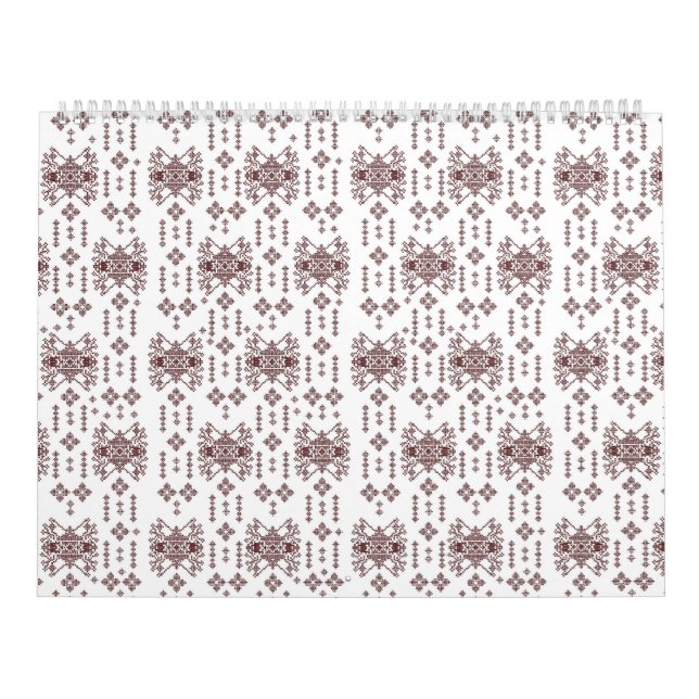 Calendrier un arrière - plan blanc avec un motif rouge dessus (Protection)