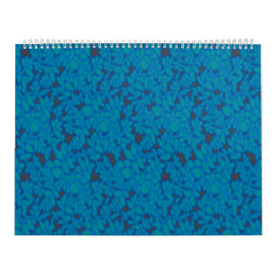 Calendrier un arrière - plan bleu et noir avec un motif