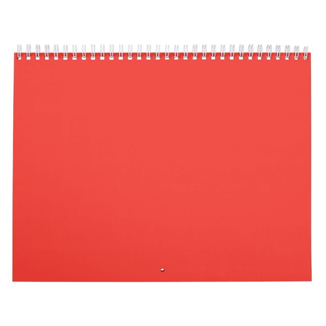 Calendrier Un carré rouge audacieux entouré d'un blanc éclata (Protection)