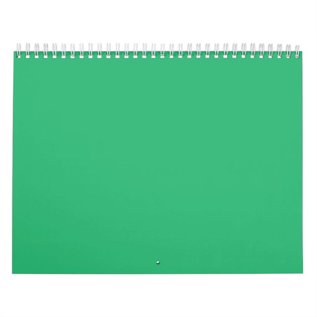 Calendrier Un carré vert solide placé sur un fond blanc (Protection)