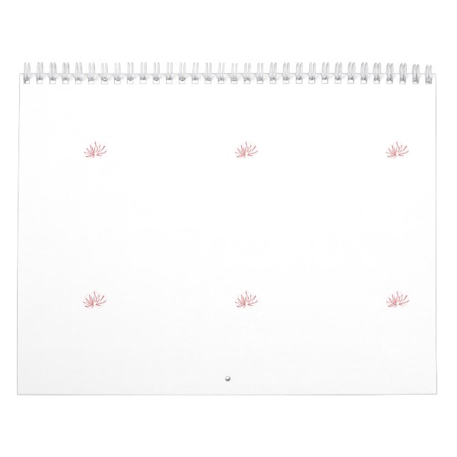 Calendrier Un design floral rouge et noir éclatant, (Protection)