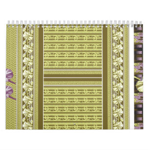 Calendrier Un design floral saisissant avec violet et crie