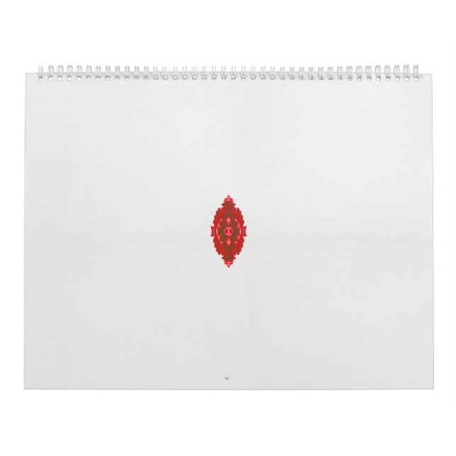 Calendrier un design rouge et marron sur un arrière - plan bl (Protection)