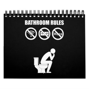 Calendrier Un ensemble de règles de salle de bains