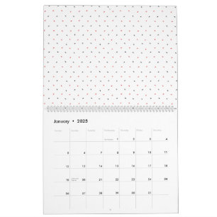 Calendrier Un étonnant motif floral bleu et rose contraste un