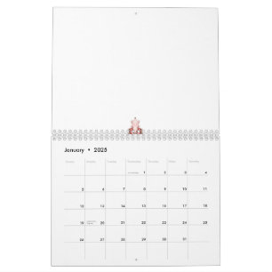 Calendrier Un graphique rouge vif présente un d floral créati