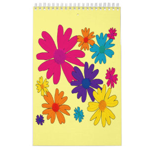Calendrier Un lit fleuri de fleurs marguerites
