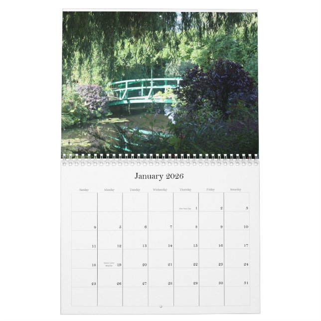 Calendrier Un matin dans le jardin de Monet (Jan 2026)