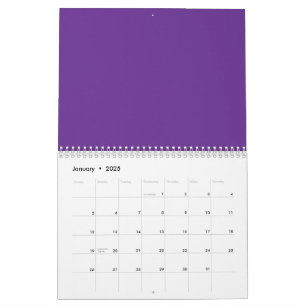 Calendrier Un mélange abstrait de teintes violettes et roses 