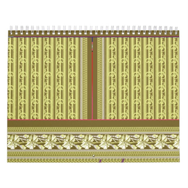 Calendrier un motif de point de croix d'un vase avec fleurs (Protection)