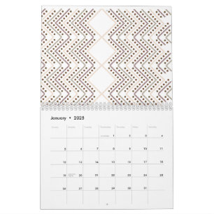 Calendrier Un motif géométrique extensible aux formes diamant