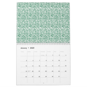 Calendrier Un motif géométrique transparent avec interlockin