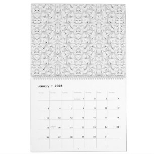Calendrier Un motif monochrome avec de nombreuses intersecti