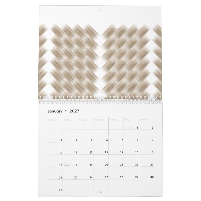 Calendrier Un triangle blanc équilatéral centré sur une plain (Jan 2027)