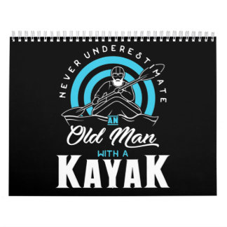 Calendrier Un vieil homme avec un Kayak