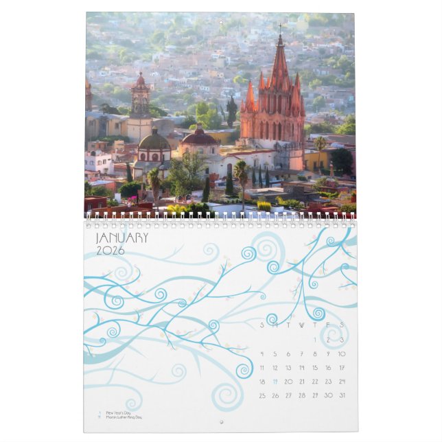 Calendrier Une année dans San Miguel de Allende, Mexique, (Jan 2026)