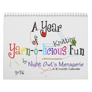 Calendrier Une année de Tricot amusant pour le fil-o-licious
