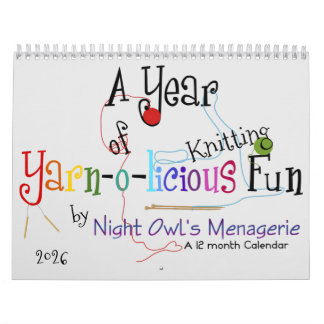 Calendrier Une année de Tricot amusant pour le fil-o-licious
