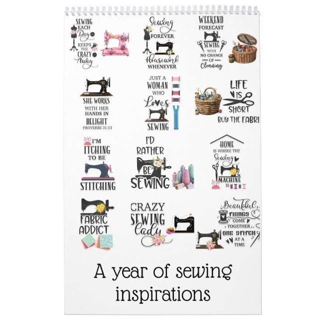 Calendrier Une année d'inspiration à coudre (Protection)