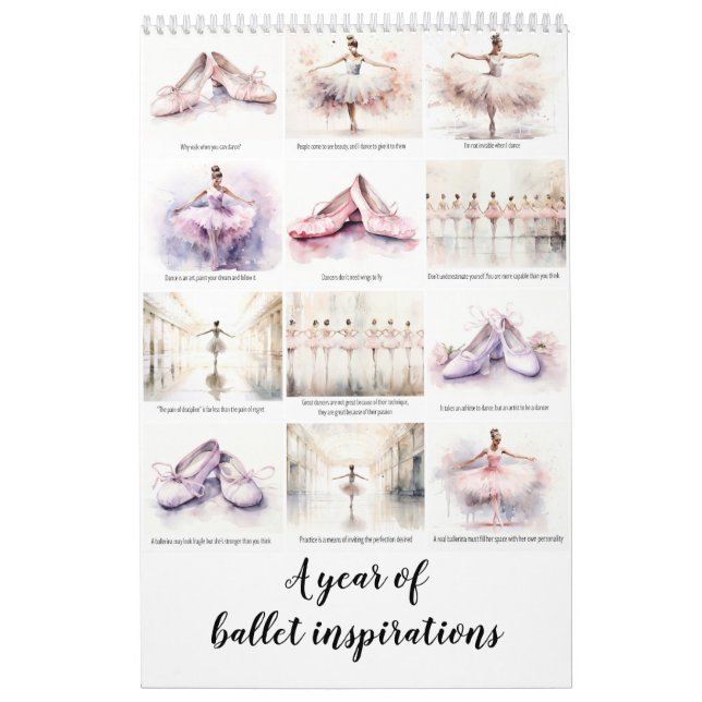 Calendrier Une année d'inspiration ballet (Protection)