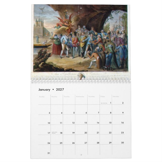 Calendrier Une année par la révolution française (Jan 2027)