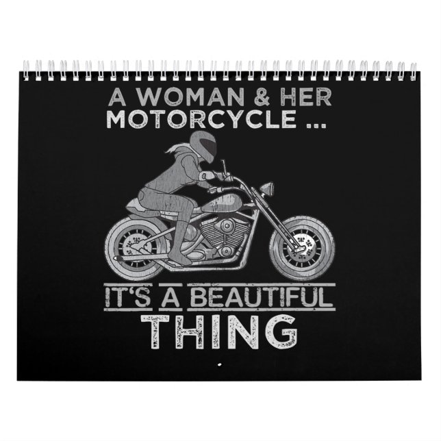 Calendrier Une Femme Et Son Cadeau D'Art À Moto Pour Les Vélo (Protection)