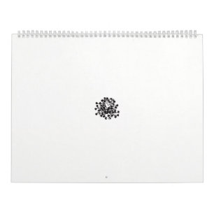 Calendrier une image en noir et blanc d'un bouquet de fleurs