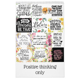 Calendrier Une pensée positive uniquement