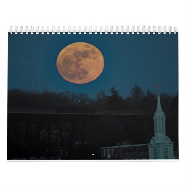 Calendrier Une série de lunes tout au long de l'année (Protection)