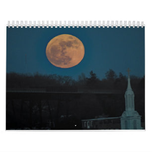 Calendrier Une série de lunes tout au long de l'année