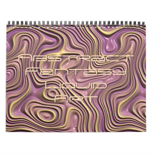 Calendrier Vagues de fantaisie funky 3D Art moderne 2027