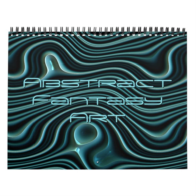 Calendrier Vagues de fantaisie funky 3D designs d'art moderne (Protection)