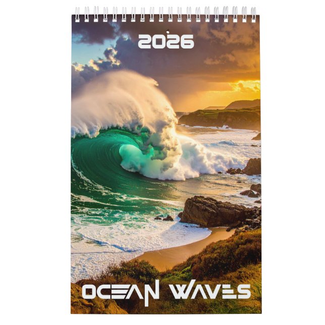 CALENDRIER VAGUES OCÉAN - 2026 - (Protection)