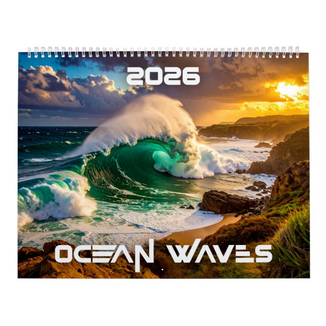 CALENDRIER VAGUES OCÉAN - 2026 - (Protection)