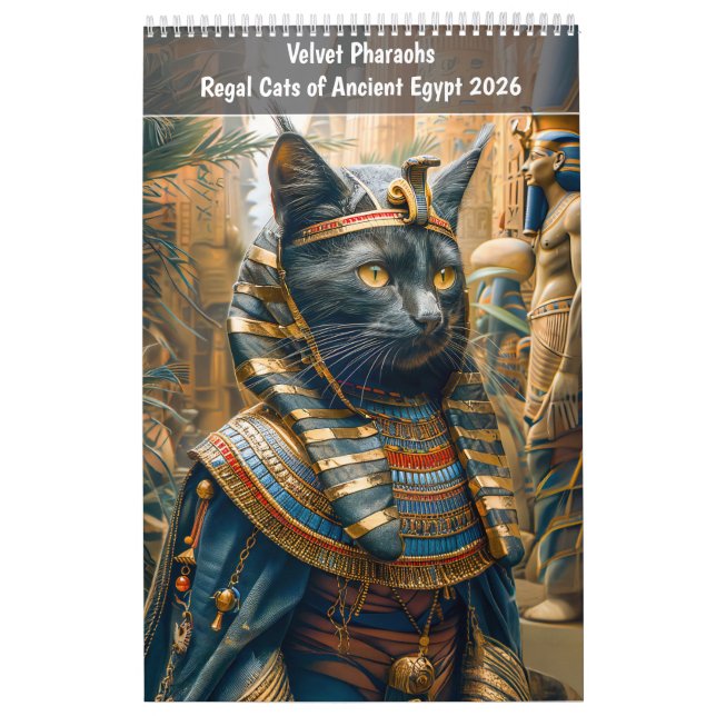 Calendrier Velvet Pharaohs – Regal Cats of Ancient Egypt 2026 (Protection)