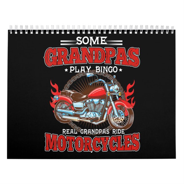 Calendrier Véritable Grandpas Ride Motos Moto Lover (Protection)