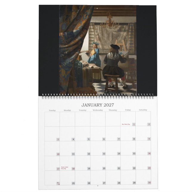 Calendrier Vermeer 2016 énorme (Jan 2027)