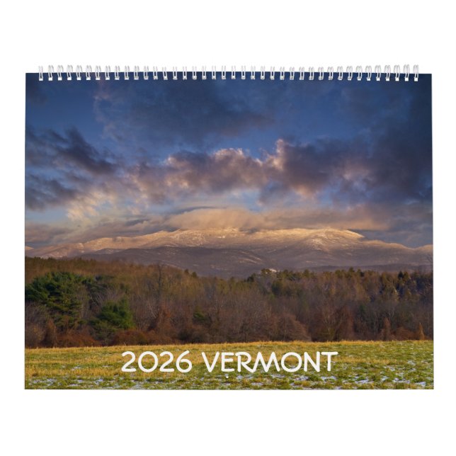 Calendrier Vermont 2026 (Protection)