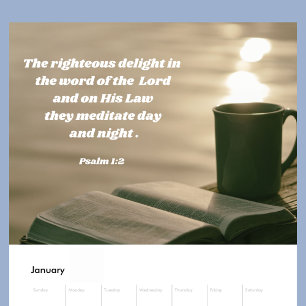 Calendrier Verset Biblique Chrétien