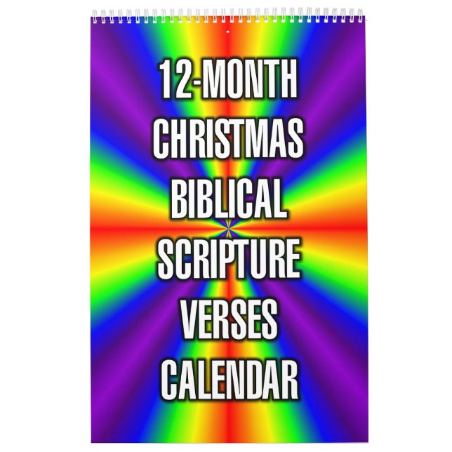 Calendrier Versets bibliques de Noël sur 12 mois (Protection)