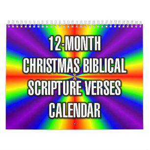 Calendrier Versets bibliques de Noël sur 12 mois