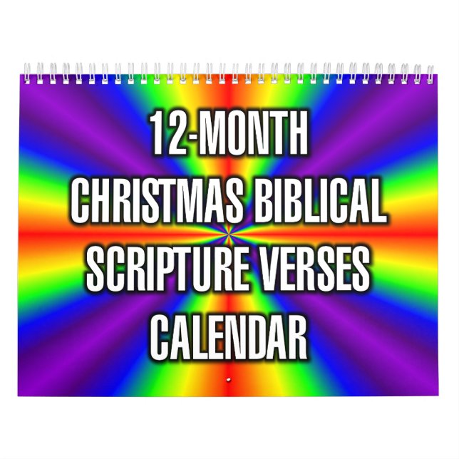 Calendrier Versets bibliques de Noël sur 12 mois (Protection)