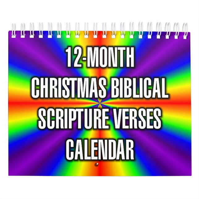 Calendrier Versets bibliques de Noël sur 12 mois (Protection)