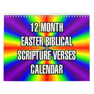 Calendrier Versets bibliques de Pâques sur 12 mois