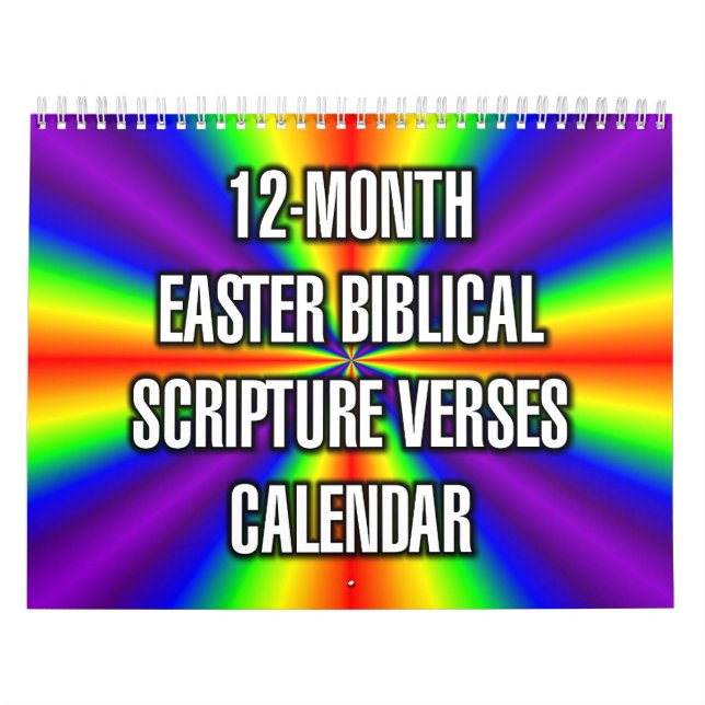 Calendrier Versets bibliques de Pâques sur 12 mois (Protection)