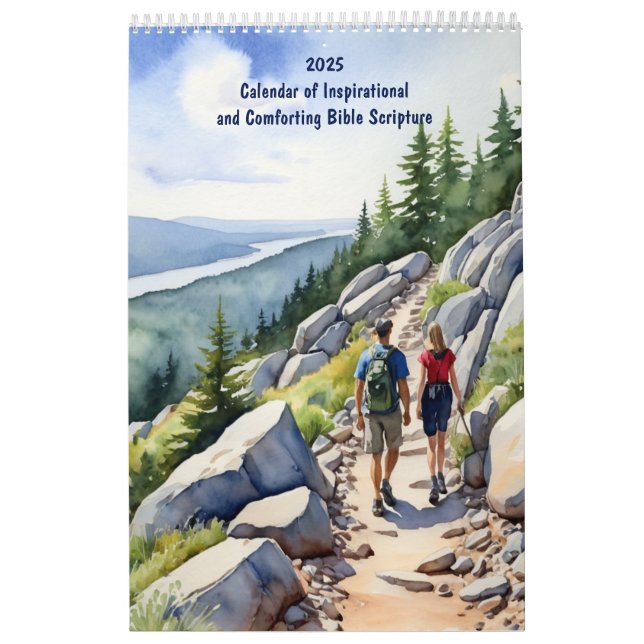 Calendrier Versets de la Bible chrétienne 2025 Inspirationnel (Protection)