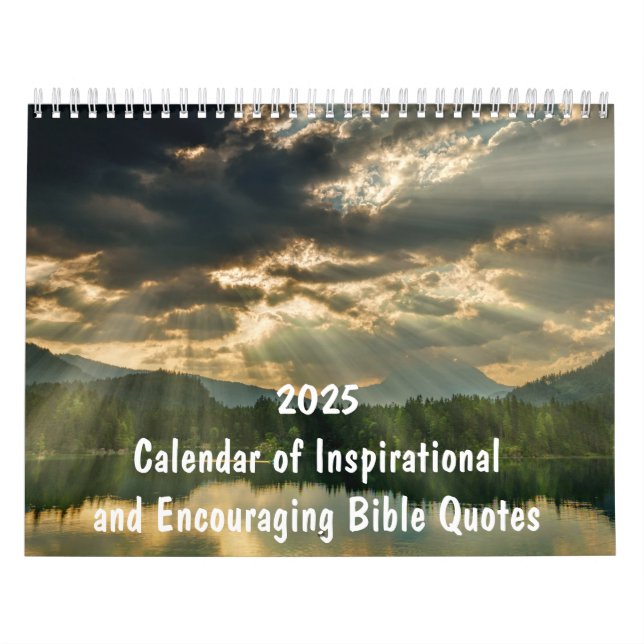 Calendrier Versets de la Bible chrétienne 2025 Inspirationnel (Protection)