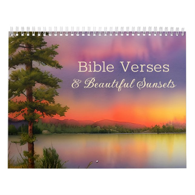 Calendrier Versets de la Bible et beaux couchers de soleil Ch (Protection)