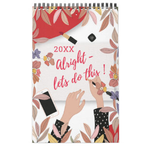 Calendrier Vibes positives modernes Motivational Abstrait 202